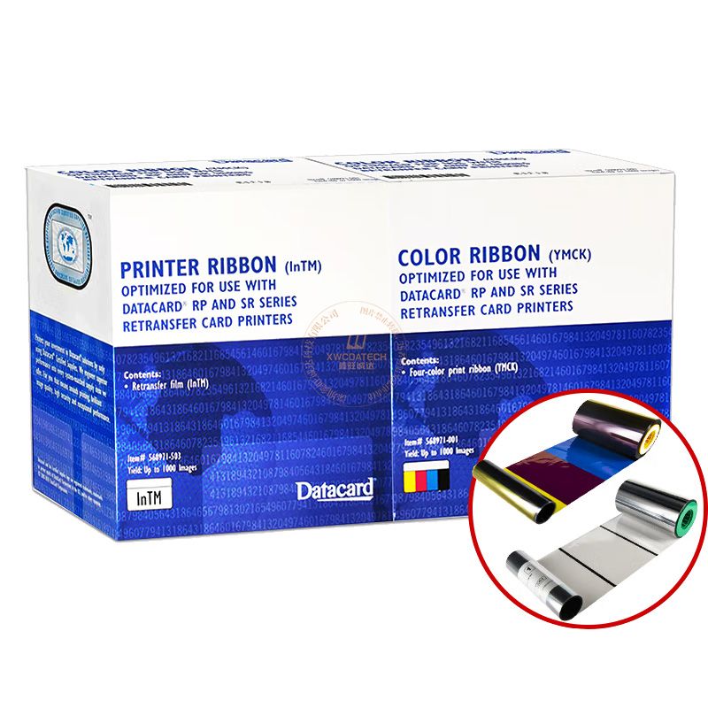 Datacard SR300 彩色带与转印膜卷轴细节图2